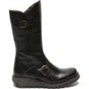 Fly London Womens Mes 2 Wedge Zip Up Boots - Black -Shoe Sales Shop FlyLondon Mes2 BlackRT 1 6