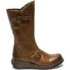 Fly London Womens Mes 2 Wedge Zip Up Boots - Camel -Shoe Sales Shop FlyLondon Mes2 CamelRT 1 6