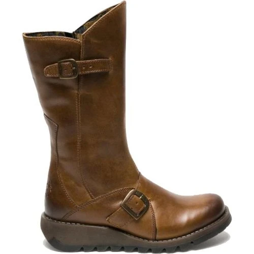 Fly London Womens Mes 2 Wedge Zip Up Boots - Camel 3 Fly London Womens Mes 2 Wedge Zip Up Boots - Camel
