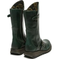 Fly London Womens Mes 2 Wedge Zip Up Boots - Petrol -Shoe Sales Shop FlyLondon Mes2 PetrolRT 3 6