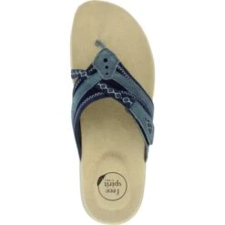 Free Spirit Womens Juliet Toe Post Sandal - Navy -Shoe Sales Shop FreeSpirit Juliet Navy 4 6