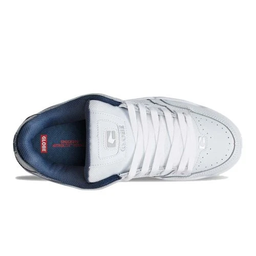 Globe Mens Tilt Skate Shoes - White Blue Stipple 4 Globe Mens Tilt Skate Shoes - White Blue Stipple - Image 2