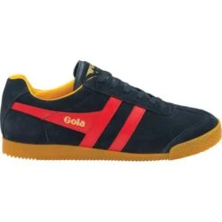 Gola Mens Harrier Trainers - Navy Red Sun -Shoe Sales Shop Gola Harrier NavyRedSun 5 6