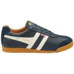 Gola Made In England Mens Harrier Elite Trainers - Navy Off White -Shoe Sales Shop Gola HarrierElite NavyOffWhite 1 6