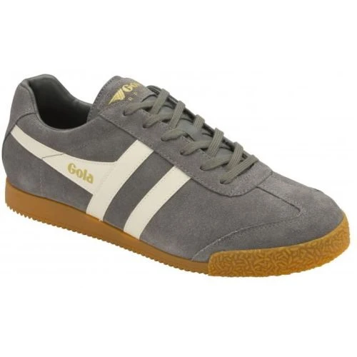 Gola Mens Harrier Classics Suede Trainers Shoes - Ash Ecru 3 Gola Mens Harrier Classics Suede Trainers Shoes - Ash Ecru