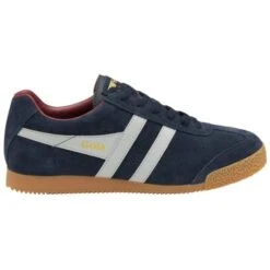 Gola Mens Harrier Trainers - Navy Off White Deep Red -Shoe Sales Shop Gola HarrierSuedeNvyWtRd 1 6