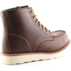 Grinders Mens Alpha Safety Steel Toe Cap Boot - Brown -Shoe Sales Shop Grinders Alpha Brown 3 7