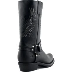 Grinders Unisex Bald Eagle Hi Harness Western Cowboy Boot - Black -Shoe Sales Shop Grinders BaldEagle Black 6 10