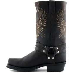 Grinders Unisex Bald Eagle Hi Harness Western Cowboy Boot - Brown -Shoe Sales Shop Grinders BaldEagle Brown 3 10