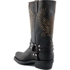 Grinders Unisex Bald Eagle Hi Harness Western Cowboy Boot - Brown -Shoe Sales Shop Grinders BaldEagle Brown 4 10