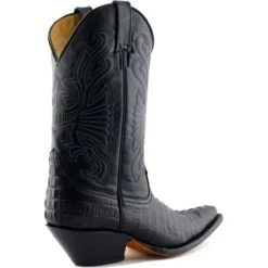 Grinders Mens Carolina Pointed Western Cowboy Boots - Black -Shoe Sales Shop Grinders Carolina Black 6 7
