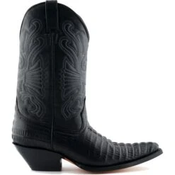 Grinders Mens Carolina Pointed Western Cowboy Boots - Black -Shoe Sales Shop Grinders Carolina Black 7 7
