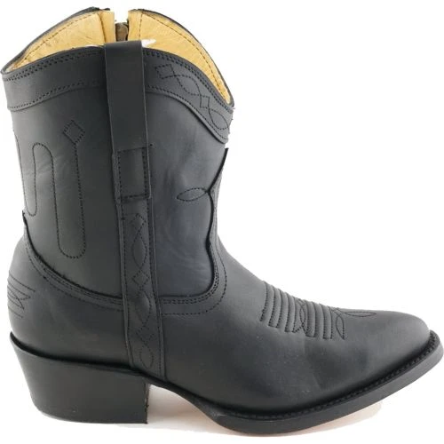 Grinders Womens Dakota Short Western Cowboy Boots - Black 4 Grinders Womens Dakota Short Western Cowboy Boots - Black - Image 2