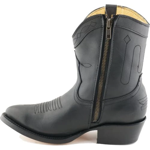 Grinders Womens Dakota Short Western Cowboy Boots - Black 8 Grinders Womens Dakota Short Western Cowboy Boots - Black - Image 6