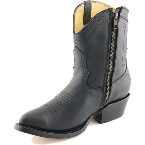 Grinders Womens Dakota Short Western Cowboy Boots - Black 9 Grinders Womens Dakota Short Western Cowboy Boots - Black - Image 7