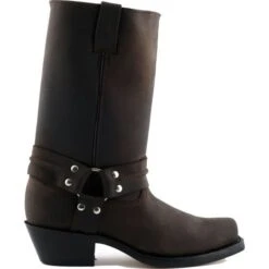 Grinders Unisex Harness Hi Biker Boots - Brown -Shoe Sales Shop Grinders HarnessHi Brown 6 10