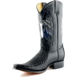 Grinders Mens Kansas Cowboy Boots - Black 16 Grinders Mens Kansas Cowboy Boots - Black -Shoe Sales Shop Grinders Kansas Black 7 7