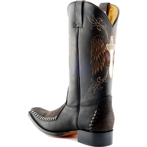 Grinders Mens Kansas Cowboy Boots - Brown 7 Grinders Mens Kansas Cowboy Boots - Brown - Image 5