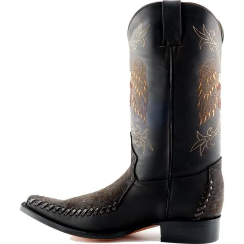 Grinders Mens Kansas Cowboy Boots - Brown 8 Grinders Mens Kansas Cowboy Boots - Brown - Image 6