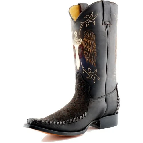 Grinders Mens Kansas Cowboy Boots - Brown 9 Grinders Mens Kansas Cowboy Boots - Brown - Image 7