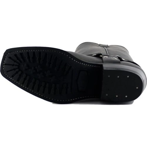 Grinders Mens Renegade Hi Harness Cowboy Biker Boots - Black 9 Grinders Mens Renegade Hi Harness Cowboy Biker Boots - Black - Image 7