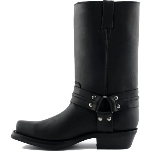 Grinders Mens Renegade Hi Harness Cowboy Biker Boots - Black 5 Grinders Mens Renegade Hi Harness Cowboy Biker Boots - Black - Image 3