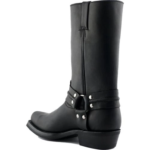 Grinders Mens Renegade Hi Harness Cowboy Biker Boots - Black 6 Grinders Mens Renegade Hi Harness Cowboy Biker Boots - Black - Image 4