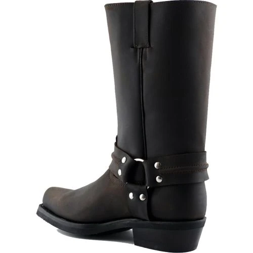 Grinders Mens Renegade Hi Harness Cowboy Biker Boots - Dark Brown 7 Grinders Mens Renegade Hi Harness Cowboy Biker Boots - Dark Brown - Image 5