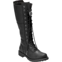 Harley Davidson Womens Walfield Tall Leather Boots - Black -Shoe Sales Shop HarleyDavidson Walfield Black 2 19