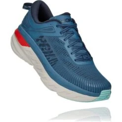 Hoka Mens Bondi 7 Running Shoes - Real Teal Outer Space