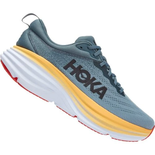 Hoka Mens Bondi 8 Wide Running Shoes - Goblin Blue Mountain Spring 4 Hoka Mens Bondi 8 Wide Running Shoes - Goblin Blue Mountain Spring - Image 2