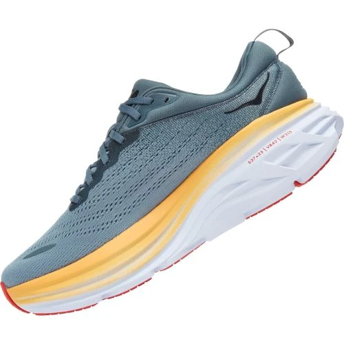 Hoka Mens Bondi 8 Wide Running Shoes - Goblin Blue Mountain Spring 6 Hoka Mens Bondi 8 Wide Running Shoes - Goblin Blue Mountain Spring - Image 4