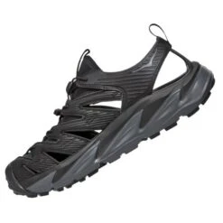 Hoka Mens Hopara Walking Sandals - Black Black -Shoe Sales Shop Hoka Hopara Black 3 8