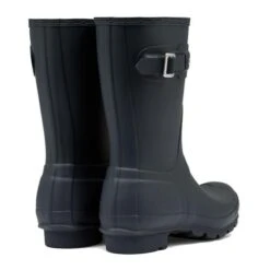 Hunter Womens Original Short Wellies Rain Boots - Navy -Shoe Sales Shop Hunter OriginalShort Navy 3 6