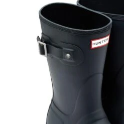 Hunter Womens Original Short Wellies Rain Boots - Navy -Shoe Sales Shop Hunter OriginalShort Navy 5 6