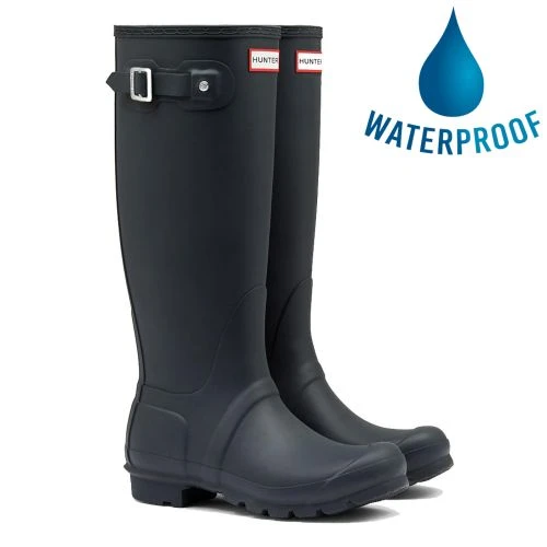 Hunter Mens New Original Tall Wellies Rain Boots - Navy 3 Hunter Mens New Original Tall Wellies Rain Boots - Navy