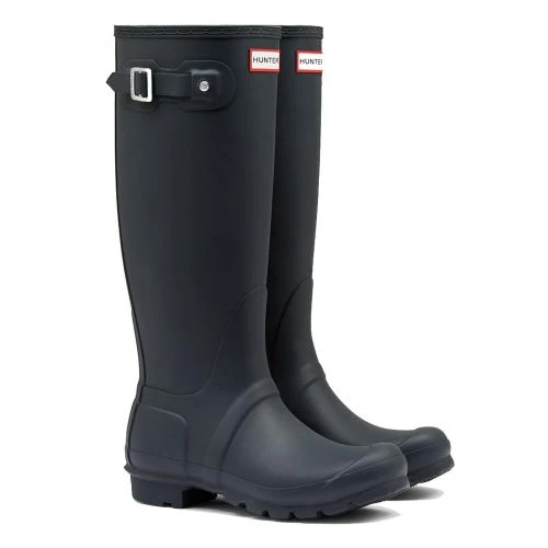 Hunter Mens New Original Tall Wellies Rain Boots - Navy 4 Hunter Mens New Original Tall Wellies Rain Boots - Navy - Image 2