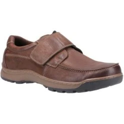 Hush Puppies Mens Casper Velcro Shoes - Brown