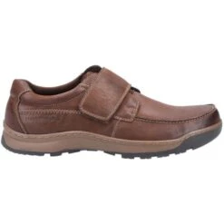 Hush Puppies Mens Casper Velcro Shoes - Brown -Shoe Sales Shop HushPuppies Casper Brown 4 9