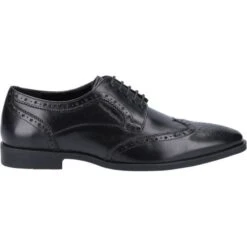 Hush Puppies Mens Elliot Brogue Shoes - Black -Shoe Sales Shop HushPuppies Elliot Black 4 7