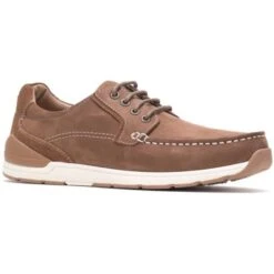 Hush Puppies Mens Flynn Boat Shoes - Cognac