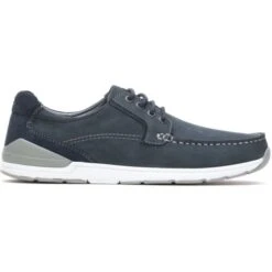Hush Puppies Mens Flynn Boat Shoes - Navy -Shoe Sales Shop HushPuppies Flynn Navy 4 7