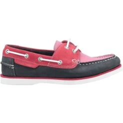 Hush Puppies Womens Hattie Boat Shoes - Pink Navy -Shoe Sales Shop HushPuppies Hattie PinkNavy 4 6