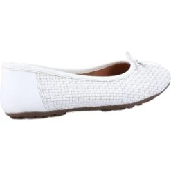Hush Puppies Womens Janelle Ballerina Pumps - White -Shoe Sales Shop HushPuppies Janelle White 2 7