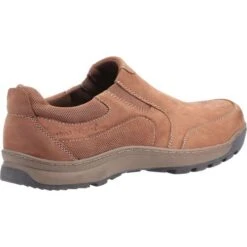 Hush Puppies Mens Jasper Slip On Shoes - Tan Nubuck -Shoe Sales Shop HushPuppies Jasper Tan 3 5
