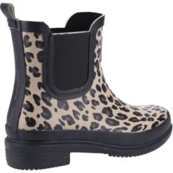 Hush Puppies Womens Minnie Wellington Boots - Leopard -Shoe Sales Shop HushPuppies Minnie Leopard 2 6