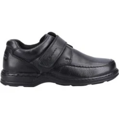 Hush Puppies Mens Roman Velcro Shoes - Black -Shoe Sales Shop HushPuppies Roman Black 4 5