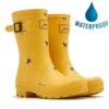 Joules Womens Molly Welly Short Wellington Boots - Gold Botanical Bees 1 Joules Womens Molly Welly Short Wellington Boots - Gold Botanical Bees -Shoe Sales Shop Joules MollyWelly GLDBOTB1NEW