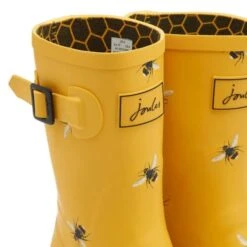 Joules Womens Molly Welly Short Wellington Boots - Gold Botanical Bees -Shoe Sales Shop Joules MollyWelly GLDBOTB3 6
