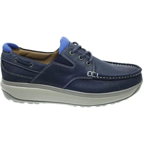 Joya Mens Havana Leather Boat Style Shoes - Dark Navy 4 Joya Mens Havana Leather Boat Style Shoes - Dark Navy - Image 2